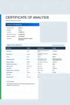 Blurred preview of a BPC-157 10 mg batch COA