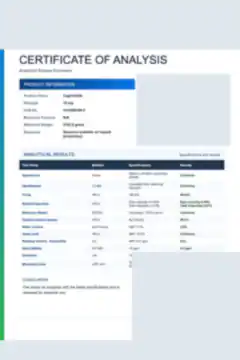 Blurred preview of a Cagrilintide 10 mg batch COA