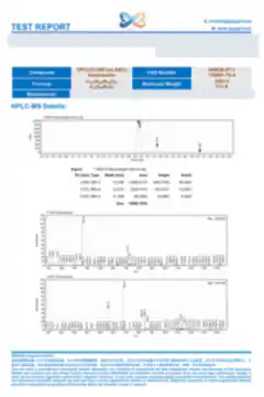 Blurred preview of the first page of a third-party report on CJC 5mg + IPA 5mg 10 mg