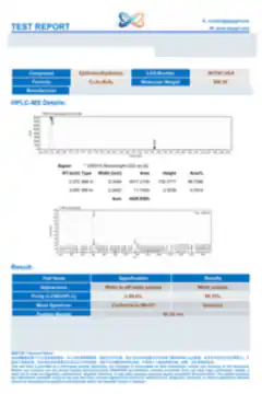 Blurred preview of the first page of a third-party report on Epithalon 50 mg
