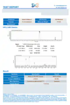 Blurred preview of the first page of a third-party report on MOTS-c (Human) 10 mg